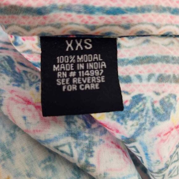 Tolani Collection shirt size XXS colorful kaftan - Picture 7 of 8